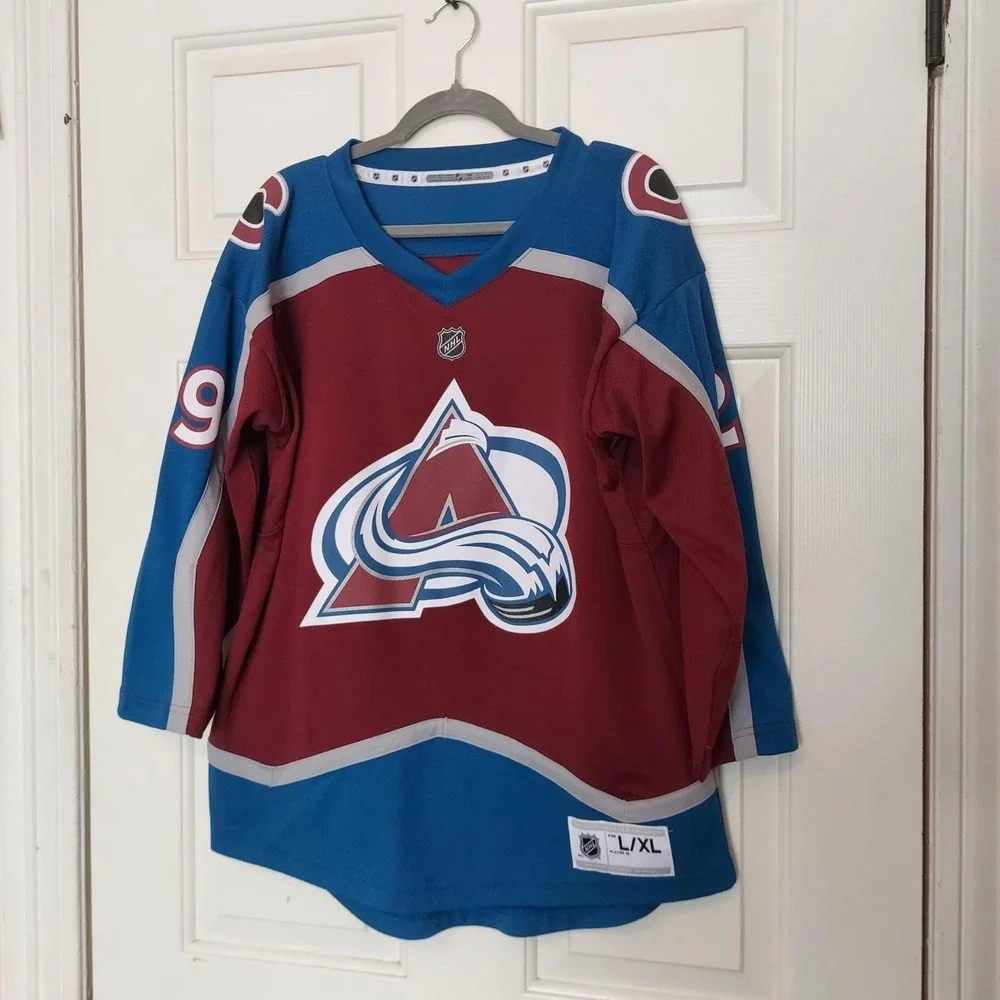 NHL Colorado Avalanche Nathan MacKinnon 29 Hockey Jersey Burgundy L/XL